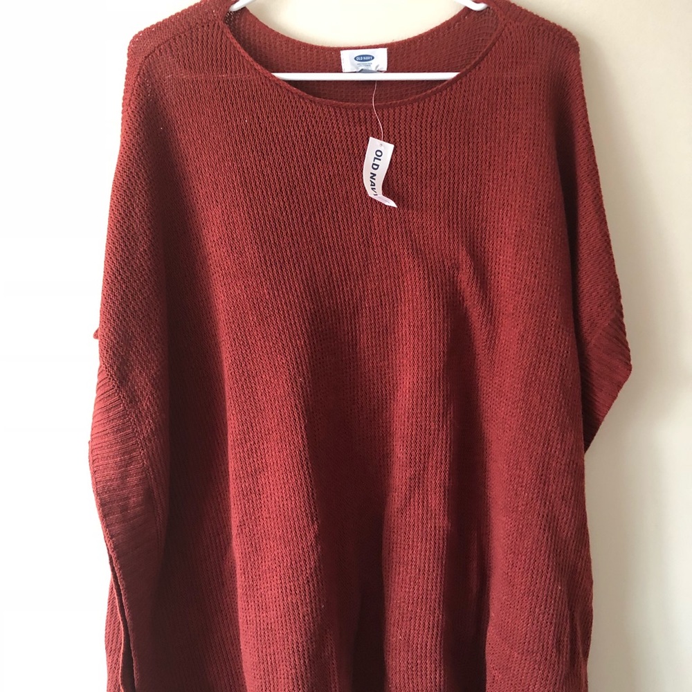 Orange/red Flowy Oversized shirt